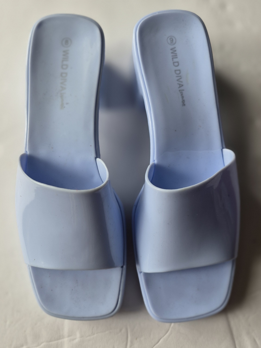 Wild Diva Pastel Lilac Slide Mules